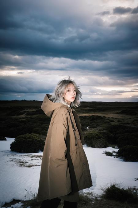 08812-2994985813-Picture a vast grassland where a girl stands,her expression emotionless,eyes fixed on the horizon where a storm brews under a gl.png